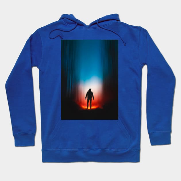 Dude silhouette on gradient Hoodie by circlestances